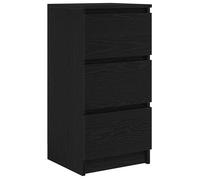 “Winter Sale""TOP Armoire/Cabinet à tiroirs Noir - Buffet chêne noir 37,5x35x76cm - bois d'ingénierie PRO37139