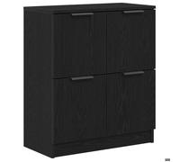“Winter Sale""TOP Armoire/Cabinet à tiroirs Noir - Buffet Chêne noir 60x30x70cm - bois d'ingénierie PRO89289