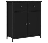 “Winter Sale""TOP Armoire/Cabinet à tiroirs Noir - Buffet noir 70x30x80cm - bois d'ingénierie PRO16737