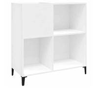 “Winter Sale""TOP Armoire d'angle Blanc - Armoire à disques blanc 84,5x38x89cm - bois d'ingénierie PRO84152