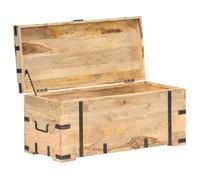 “Winter Sale""TOP Armoire de classement Brun - Coffre 90x40x40cm - bois solide de manguier PRO94129