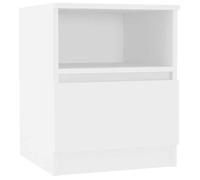 “Winter Sale""TOP Armoire de lit Blanc - Table de chevet Blanc 40x40x50cm Aggloméré PRO37228