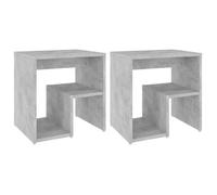 “Winter Sale""TOP Armoire de lit Gris - Tables de chevet 2 pcs gris béton 40x30x40cm - bois d'ingénierie PRO92649