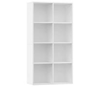 “Winter Sale""TOP Armoire étagère magazine Blanc - Bibliothèque/Buffet Blanc 66x30x130cm - bois d'ingénierie PRO13000