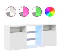 “Winter Sale""TOP Armoire TV classique Blanc - Meuble TV avec lumières LED blanc 120x30x50cm PRO64116