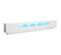 “Winter Sale""TOP Armoire TV classique Blanc - Meuble TV avec lumières LED Blanc 260x35x40cm PRO98393