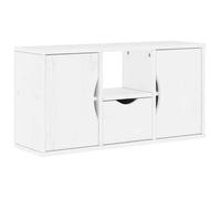“Winter Sale""TOP Armoire TV classique Blanc - Meuble TV avec tiroir ODDA blanc 79x24x40cm - bois massif pin PRO53461