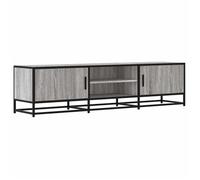 “Winter Sale""TOP Armoire TV classique Gris - Meuble TV sonoma gris 160x35x41cm - bois d'ingénierie et métal PRO41565