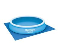 “Winter Sale""TOP Bâches de piscines/tapis de sol Bleu - Bestway Tapis de sol pour piscine Flowclear 396x396cm PRO61308