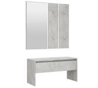 “Winter Sale""TOP Banc à chaussures Gris - Ensemble de meubles de couloir Gris béton Bois d'ingénierie PRO18877