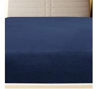 “Winter Sale""TOP Bleu - Drap-housse Jersey Bleu marine 90x200cm Coton PRO52827
