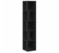 “Winter Sale""TOP Buffet bahut Noir - Étagères d'angle Chêne noir 33x33x164,5cm PRO23940