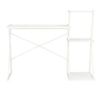 “Winter Sale""TOP Bureau moderne compact Blanc - Bureau avec étagère Blanc 116x50x93cm PRO99610