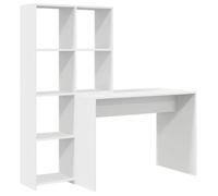 “Winter Sale""TOP Bureau moderne, compact Blanc - Bureau avec étagère Blanc 138.5x55x143cm - bois d'ingénierie PRO12266