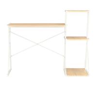 “Winter Sale""TOP Bureau moderne, compact Blanc - Bureau avec étagère Blanc et chêne 116x50x93cm PRO29807