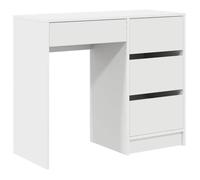 “Winter Sale""TOP Bureau moderne, compact Blanc - Bureau avec tiroir Blanc 90x37,5x75cm - bois d'ingénierie PRO79017
