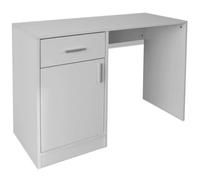 “Winter Sale""TOP Bureau moderne compact Blanc - Bureau avec tiroir et placard 100x40x73cm Blanc PRO83109