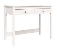 “Winter Sale""TOP Bureau moderne, compact Blanc - Bureau avec tiroirs Blanc 100x50x78cm - bois massif de pin PRO50501