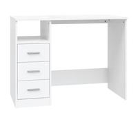 “Winter Sale""TOP Bureau moderne, compact Blanc - Bureau avec tiroirs Blanc 102x50x76cm - bois d'ingénierie PRO45275