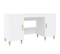 “Winter Sale""TOP Bureau moderne compact Blanc - Bureau Blanc 140x50x75cm - bois d'ingénierie PRO87010