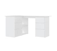 “Winter Sale""TOP Bureau moderne, compact Blanc - Bureau d'angle Blanc 145x100x76cm - bois d'ingénierie PRO54360