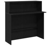 “Winter Sale""TOP Bureau moderne, compact Noir - Bureau de réception noir 100x50x103,5cm - bois d'ingénierie PRO23937