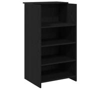 “Winter Sale""TOP Bureau moderne, compact Noir - Bureau de réception noir 55x50x103,5cm - bois d'ingénierie PRO19261