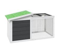 “Winter Sale""TOP Cage à poulets Gris - Clapier gris 100,5x54x55cm - bois de pin massif PRO15036