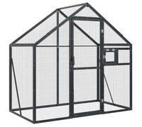 “Winter Sale""TOP Cages / perchoirs à oiseaux Anthracite - Volière anthracite 179x100x185cm aluminium PRO86935
