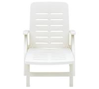 “Winter Sale""TOP Chaise longue terrasse Blanc - Chaise longue pliable Plastique Blanc PRO13238