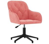 “Winter Sale""TOP Chaise pivotante de bureau Rose - Chaise pivotante de bureau Rose Velours PRO88716