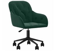“Winter Sale""TOP Chaise pivotante de bureau Vert - Chaise pivotante de bureau Vert foncé Velours PRO87783