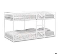 “Winter Sale""TOP Chambre Structure de lit Contemporain 1 personne Blanc - Lit superposé sans matelas blanc 75x190cm acier PRO87339