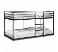 “Winter Sale""TOP Chambre Structure de lit Contemporain 1 personne Noir - Lit superposé sans matelas noir 75x190cm acier PRO74913