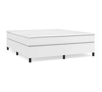 “Winter Sale""TOP Chambre Structure de lit Contemporain 2 personnes Blanc - Cadre de lit à ressorts blanc 160x200cm similicuir PRO330