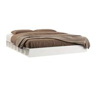 “Winter Sale""TOP Chambre Structure de lit Contemporain 2 personnes Blanc - Cadre de lit sans matelas blanc 200x200cm - bois massif P