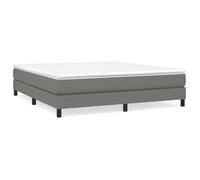 “Winter Sale""TOP Chambre Structure de lit Contemporain 2 personnes Gris - Cadre de lit à ressorts gris foncé 160x200cm tissu