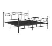 “Winter Sale""TOP Chambre Structure de lit Contemporain 2 personnes Noir - Cadre de lit sans matelas noir métal 140x200cm PRO68821