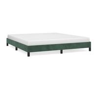 “Winter Sale""TOP Chambre Structure de lit Contemporain 2 personnes Vert - Cadre de lit sans matelas vert foncé 160x200cm velours
