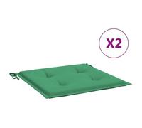 “Winter Sale""TOP Coussins de chaise Vert - Coussins de chaise de jardin lot de 2 vert 50x50x3cm PRO77235