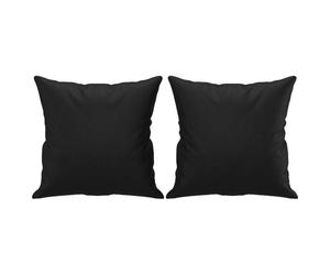 “Winter Sale""TOP Coussins décoratifs Noir - Coussins décoratifs lot de 2 Noir 40x40cm Similicuir PRO26140