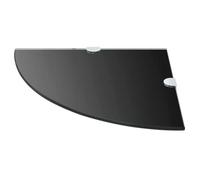 “Winter Sale""TOP Étagères murale,ensemble élégant Noir - Étagère de coin avec supports chromés Verre Noir 35x35cm PRO44706