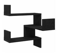 “Winter Sale""TOP Étagères murale,ensemble élégant Noir - Étagère Murale Chêne noir 40x40x49,5cm - bois d'ingénierie PRO37262