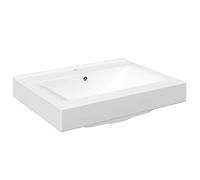 “Winter Sale""TOP Évier/lavabo pour cuisine/salle de bain Blanc - Vasque à poser en céramique Rectangulaire Blanche 60x46cm PRO32526