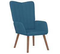 “Winter Sale""TOP Fauteuil Chaise de relaxation Bleu - Chaise de relaxation Bleu Velours PRO37127