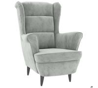 “Winter Sale""TOP Fauteuil Chaise de relaxation Gris - Fauteuil gris clair velours PRO83288