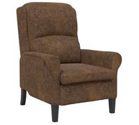 “Winter Sale""TOP Fauteuil Chaise de relaxation Marron - fauteuil Marron 76x94x102cm Faux cuir PRO25653