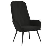 “Winter Sale""TOP Fauteuil Chaise de relaxation Noir - Chaise de relaxation Noir Velours PRO91074