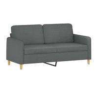 “Winter Sale""TOP Fauteuil/Chaise-Sofa Gris - Canapé à 2 places Gris foncé 140cm Tissu PRO26821