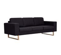 “Winter Sale""TOP Fauteuil/Chaise-Sofa Noir - Canapé à 3 places Tissu Noir PRO38437